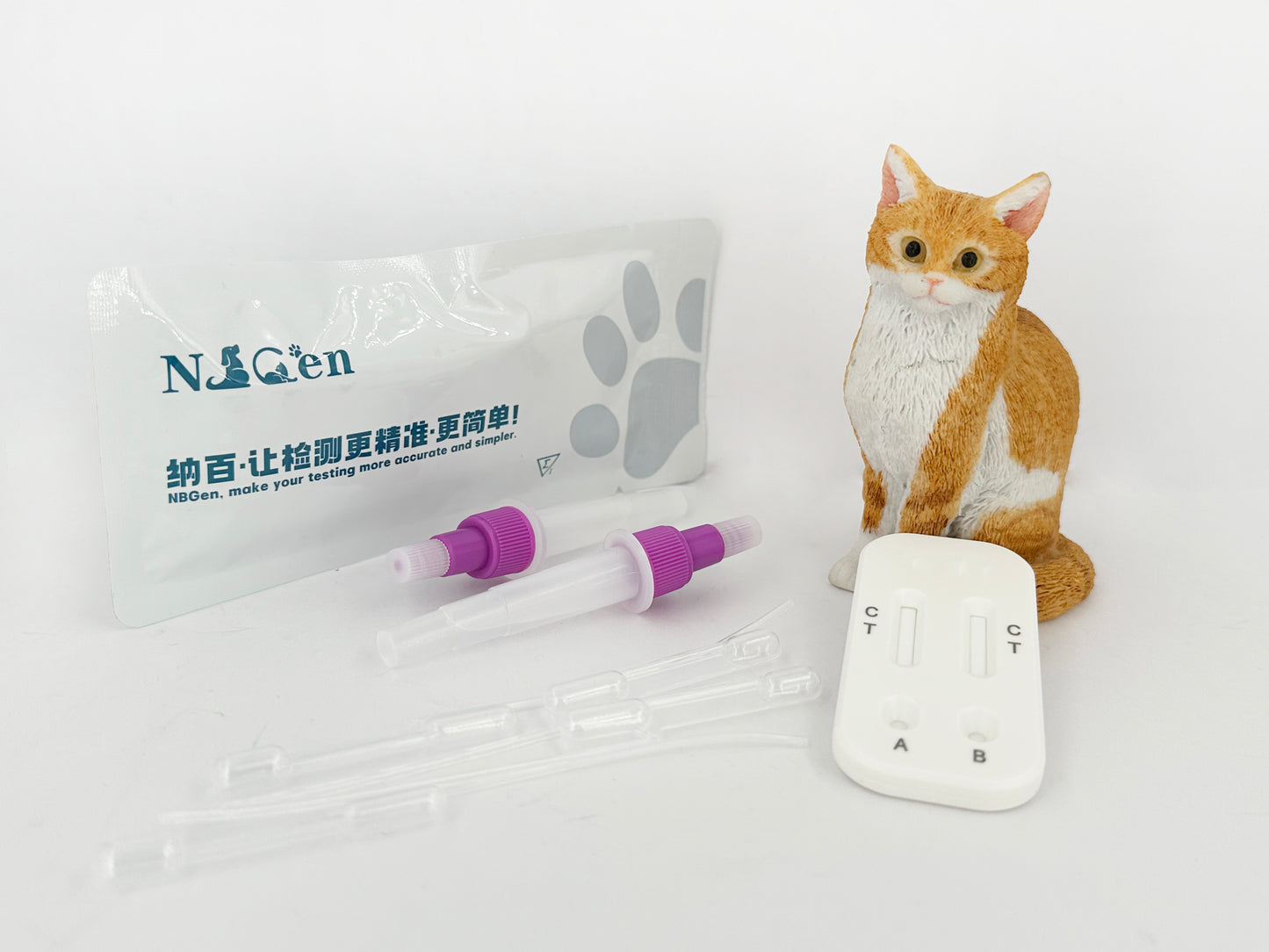 Feline Blood Typing Kit, cat blood typing, type A, B and AB 10tests per pack